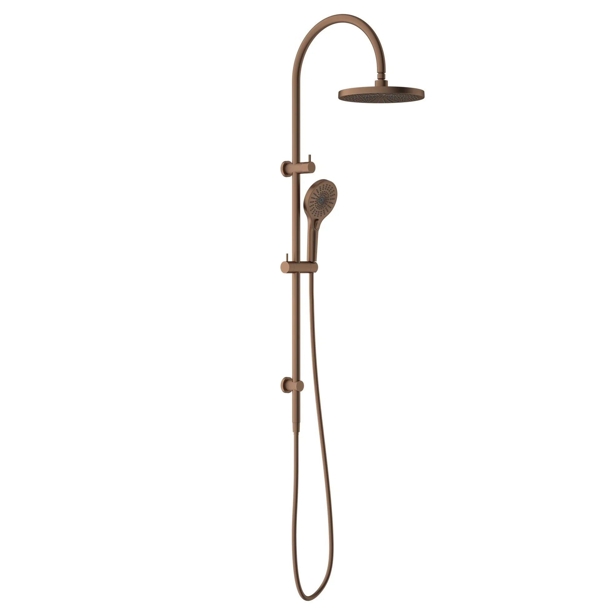 Nero Opal Twin Shower - Brushed Bronze