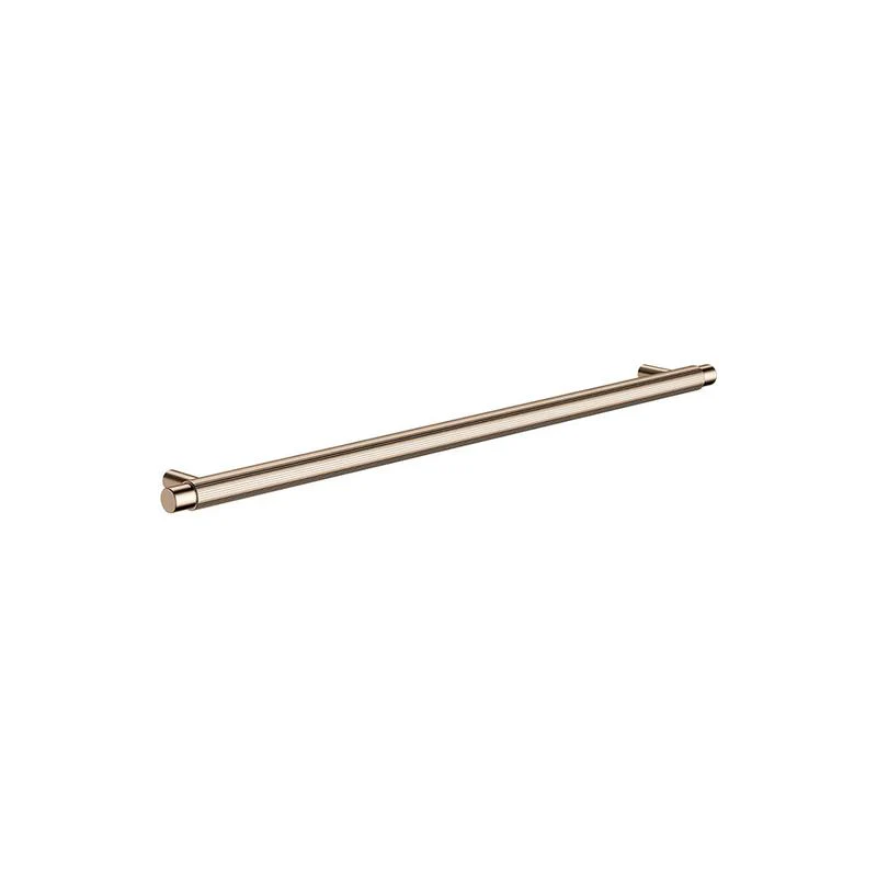 Meir Öppen Round Pull 328mm Cabinet Handle (Linear Knurled) - PVD Champagne