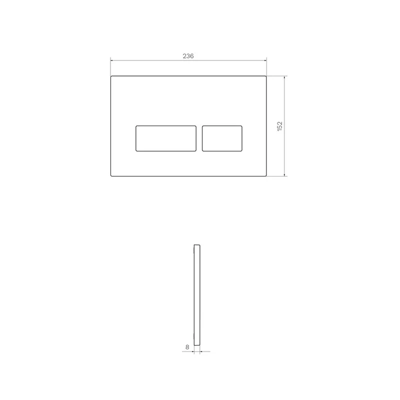 Parisi Blade Push Panel - Satin Chrome - Image 2