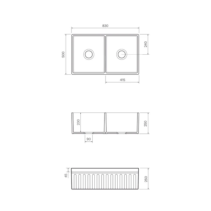 Parisi Butler Double Bowl Sink - Image 2