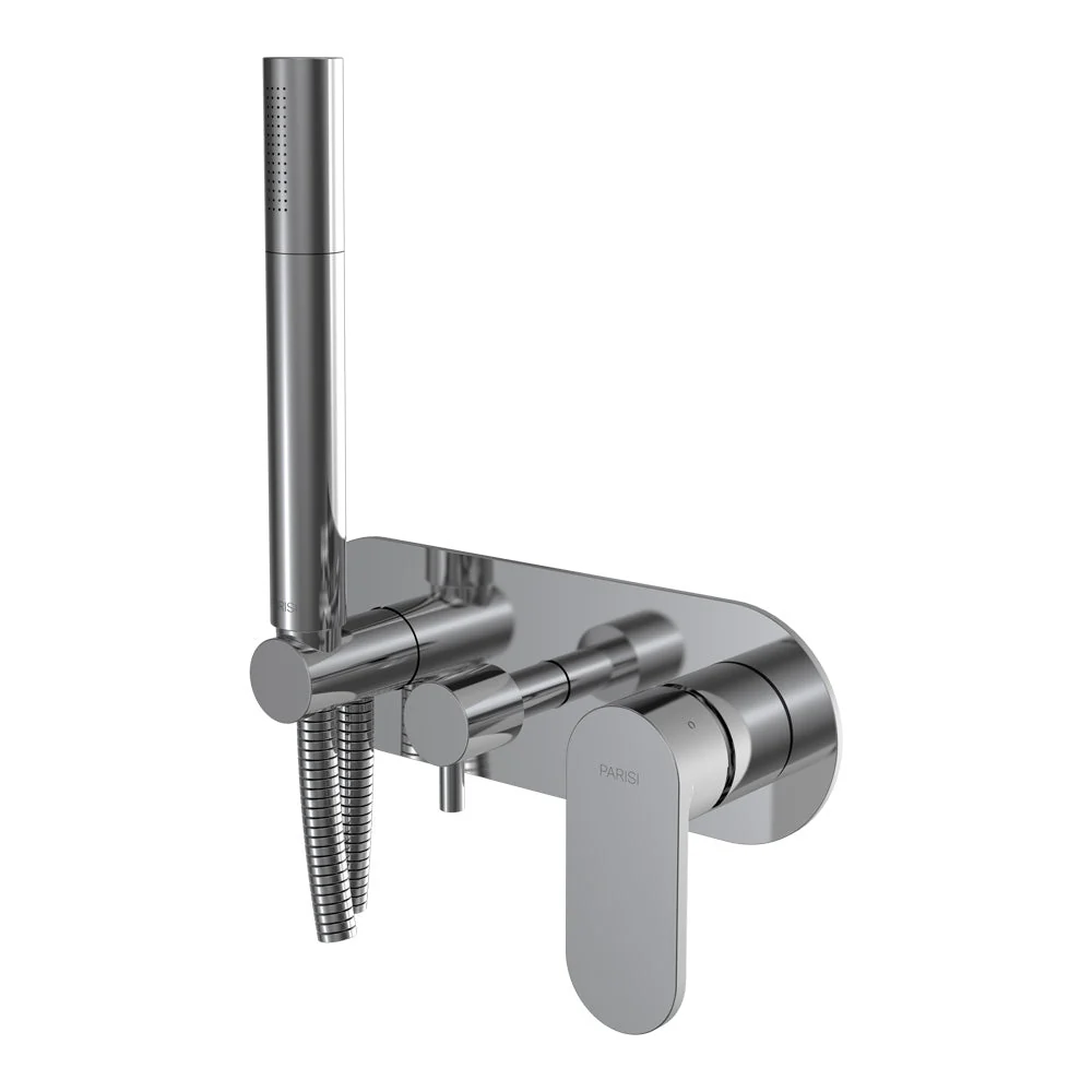 Parisi Elli II Wall Mixer with 3-Way Diverter and Hand shower - Chrome
