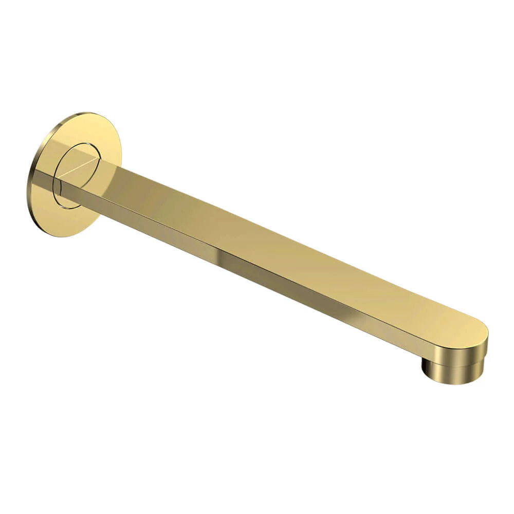 Parisi Ellisse II Wall Spout 220mm - Brushed Brass