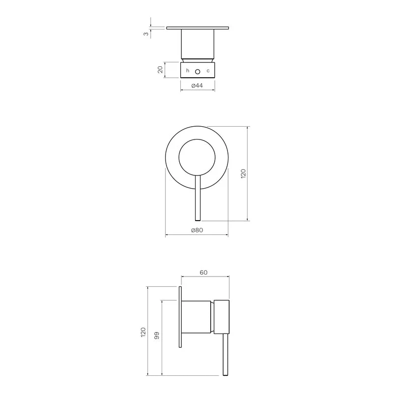 Parisi Envy II Wall Mixer Chrome - Image 2