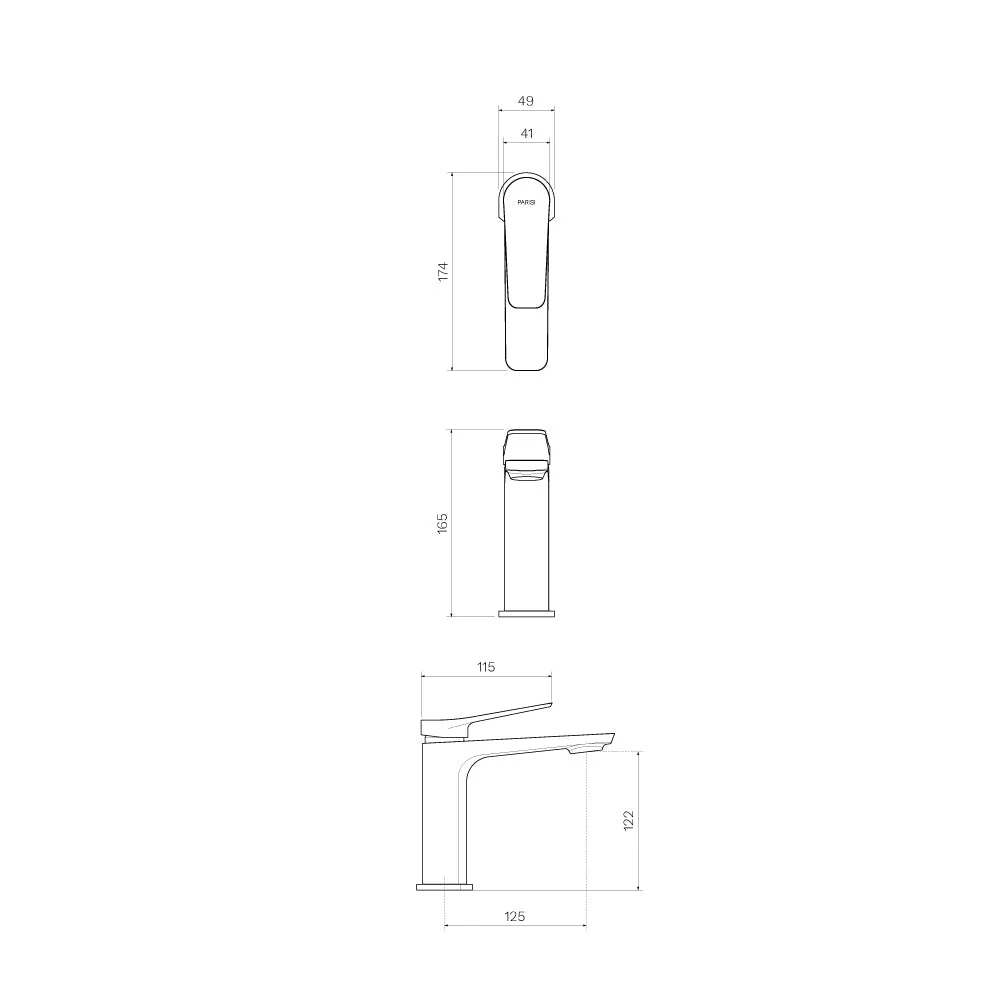 Parisi Float Basin Mixer - Fucile - Image 2