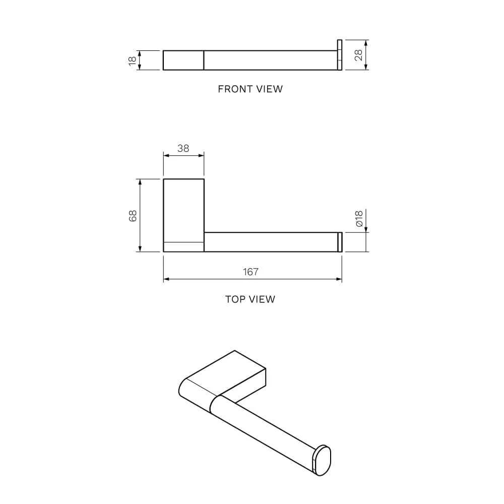 Parisi Linfa Toilet Roll Holder - Fucile - Image 2