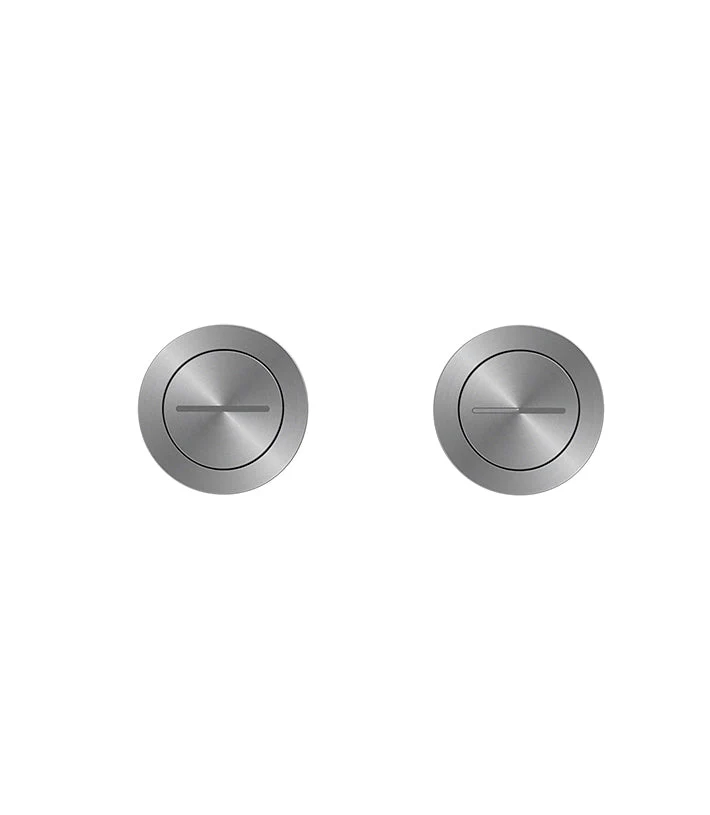 Parisi Pneumatic Twin Separate Button Set - Brushed Chrome