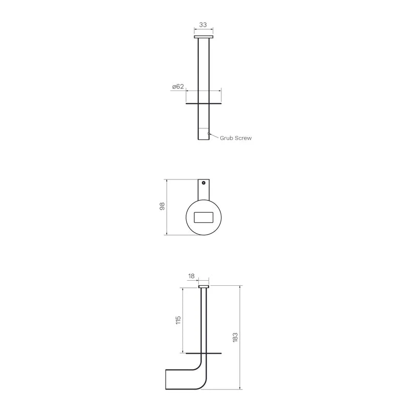 Parisi Quasar Universal Toilet Roll Holder - Image 2