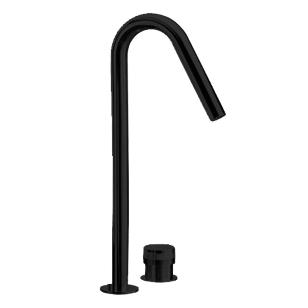 Parisi Todo II Hob Mixer with Gooseneck Swivel Spout - Matt Black
