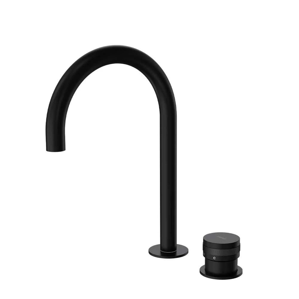 Parisi Todo II Hob Mixer with Round Swivel Spout - Matt Black