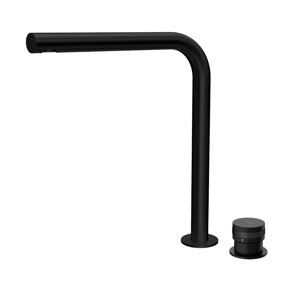 Parisi Todo II Hob Mixer with Straight Swivel Spout - Matt Black