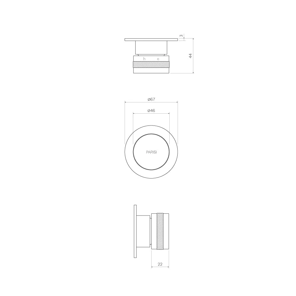 Parisi Todo II Wall Mixer - Brushed Nickel - Image 2