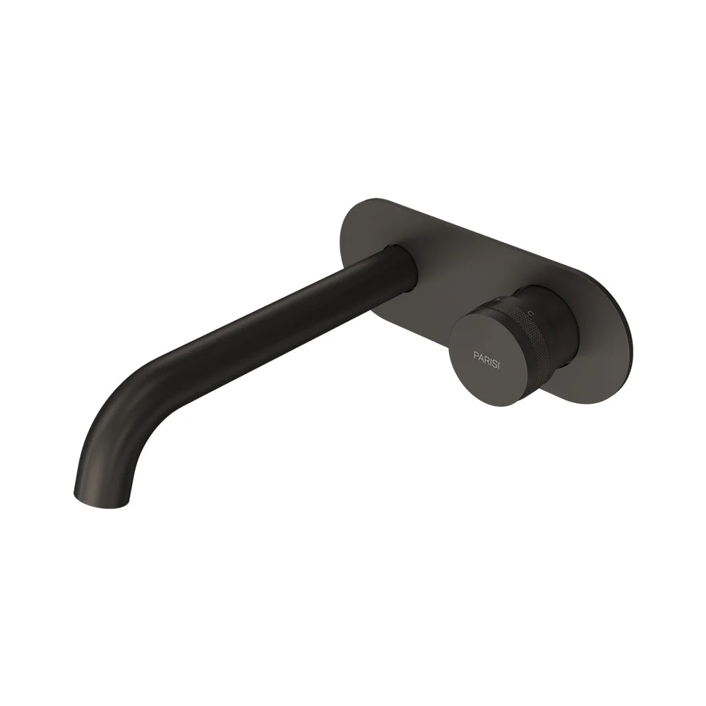 Parisi Todo II Wall Mixer with 190mm Curved Spout on Elliptical Plate - Fucile