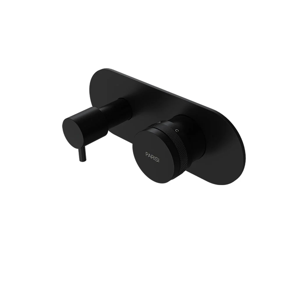 Parisi Todo II Wall Mixer with 2-Way Diverter - Matt Black