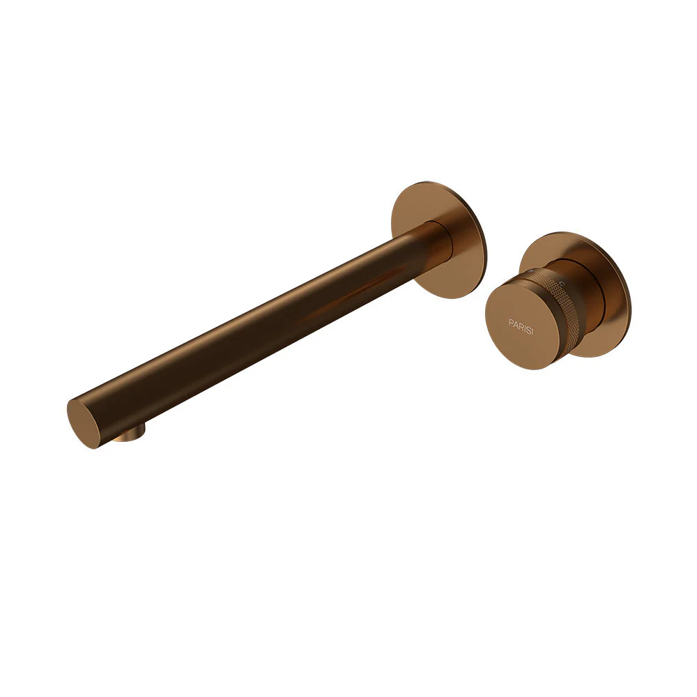 Parisi Todo II Wall Mixer with 220mm Spout (Individual Flanges) - Matt Bronze
