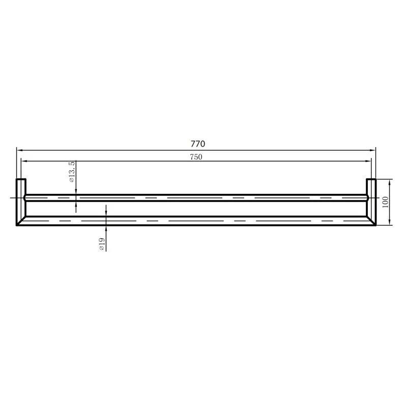 Parisi Tondo Double Towel Rail 770mm - Matt Bronze - Image 2