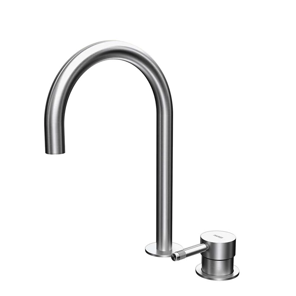 Parisi Tondo II Hob Mixer with Round Swivel Spout - Chrome