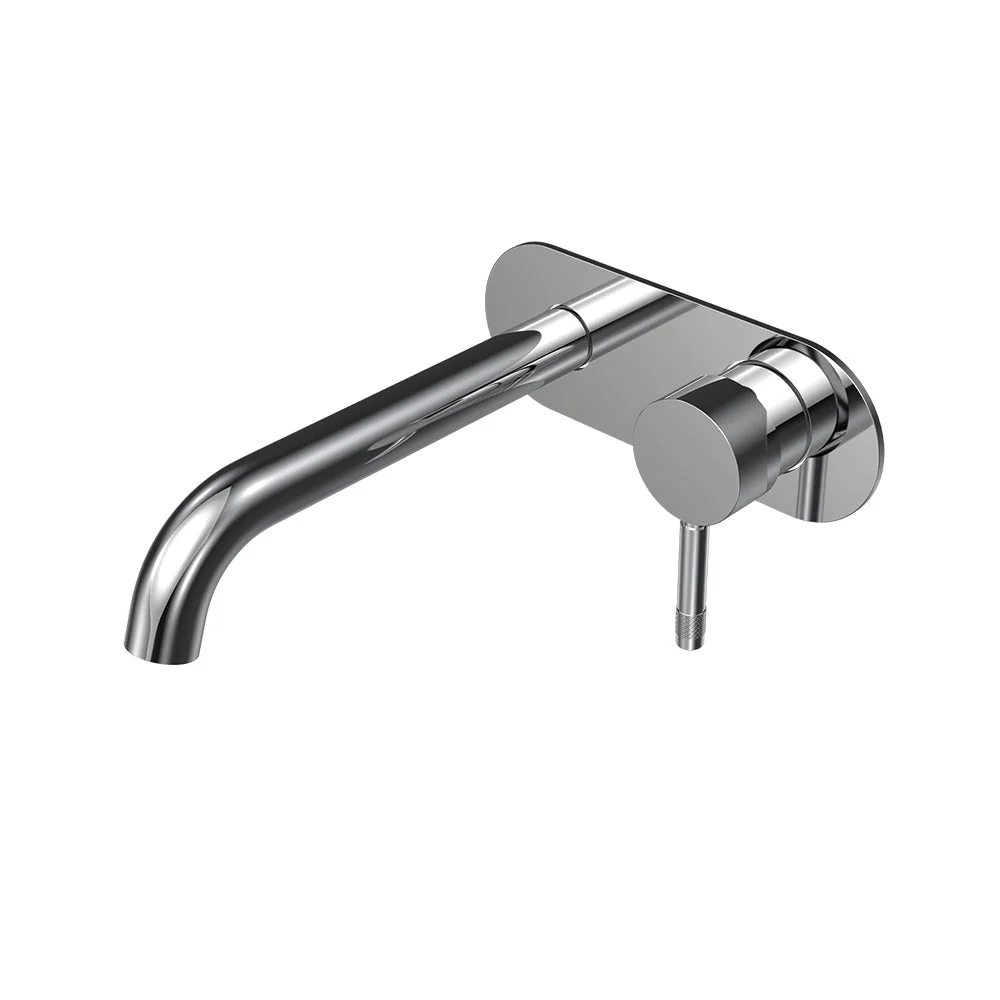 Parisi Tondo II Wall Mixer with 190mm Spout on Elliptical Plate - Chrome