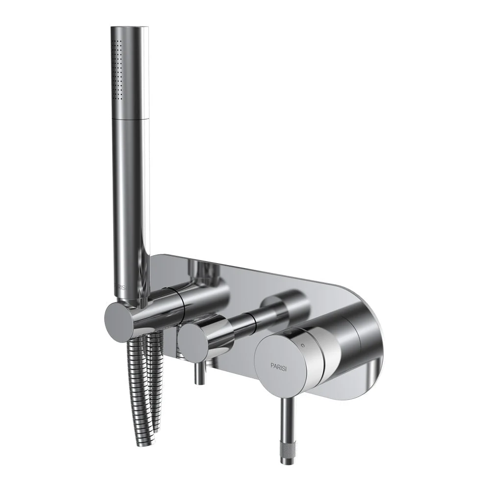 Parisi Tondo II Wall Mixer with 2-Way Diverter and Handshower - Chrome