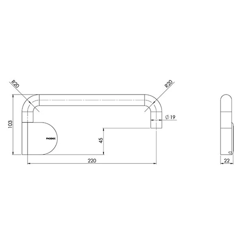 Phoenix Designer Swivel Bath Outlet 230mm Round - Brushed Nickel - Image 2