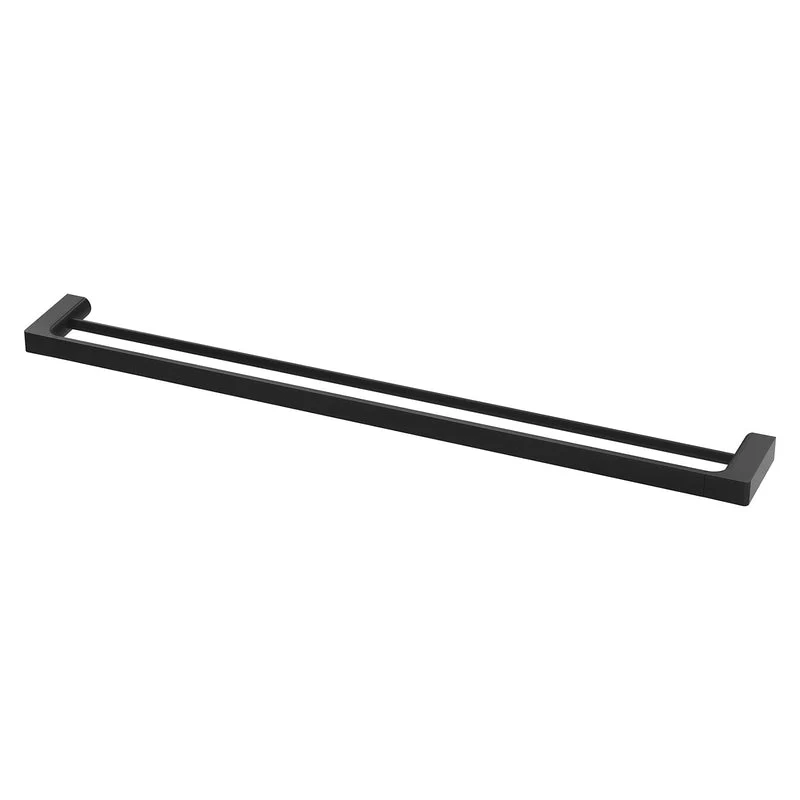 Phoenix Gloss Double Towel Rail 800mm - Black Matte
