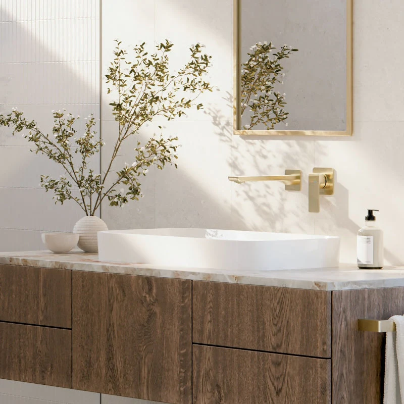 Phoenix Gloss MKII Wall Basin / Bath Outlet 200mm - Black Matte - Image 4