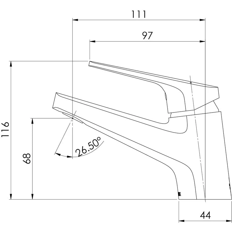 Phoenix Ivy MKII Fixed Basin Mixer - Chrome - Image 2