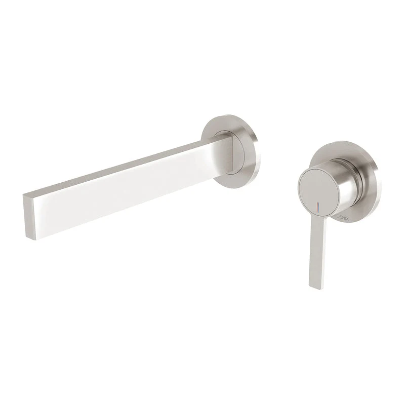 Phoenix Lexi MKII Wall Basin Mixer Set 200mm - Brushed Nickel