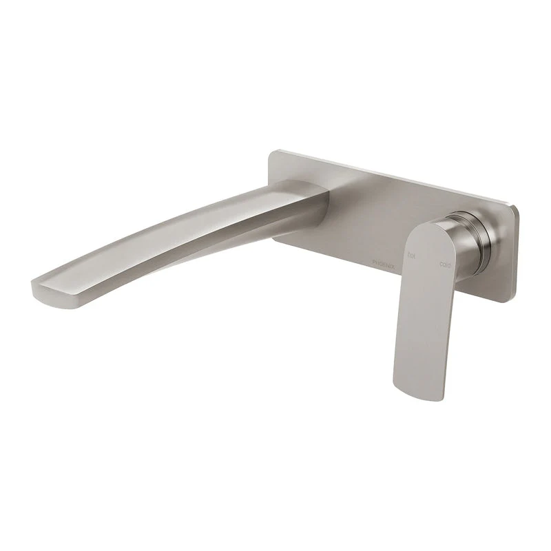 Phoenix Mekko Wall Basin / Bath Mixer Set 200mm - Brushed Nickel