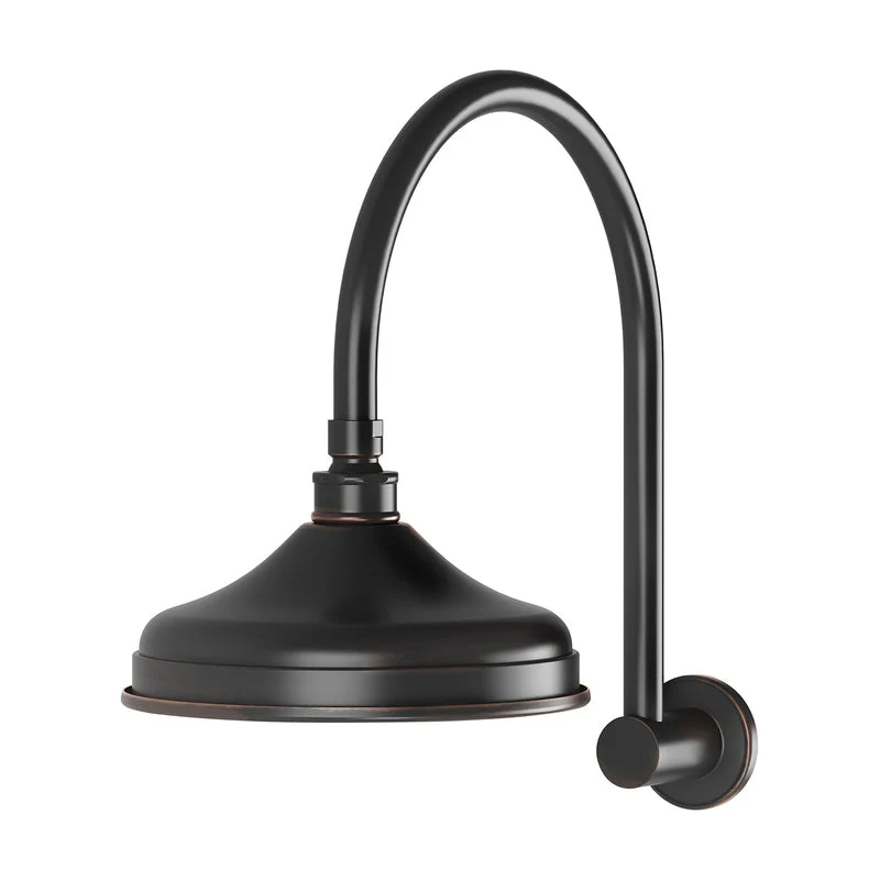 Phoenix Nostalgia Vintage Shower Arm & Rose - Antique Black