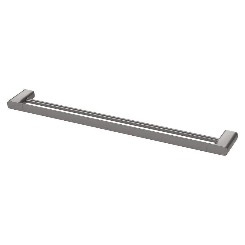 Phoenix Nuage Double Towel Rail 800mm - Brushed Carbon