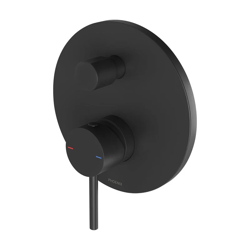 Phoenix Pina Shower / Bath Diverter Mixer Trim Kit Only - Black Matte