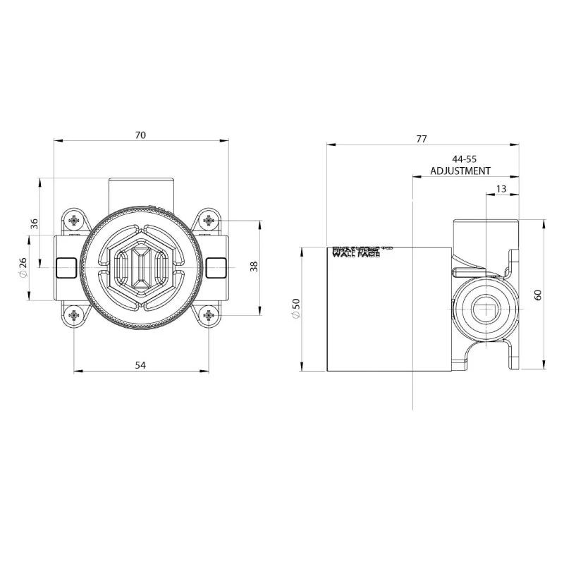 Phoenix SwitchMix Shower / Wall Mixer Rough-In Kit - Image 2