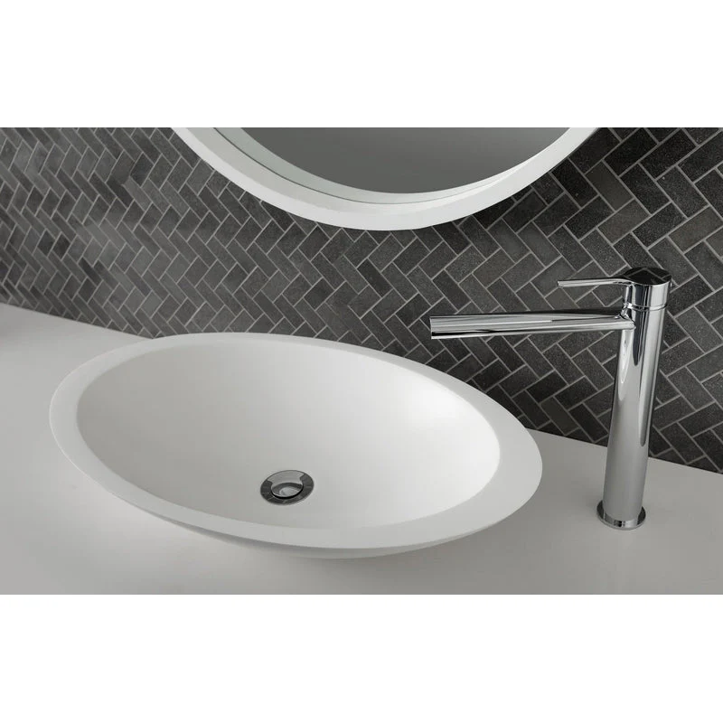 Phoenix Vivid Slimline Oval Vessel Mixer - Brushed Gold - Image 4