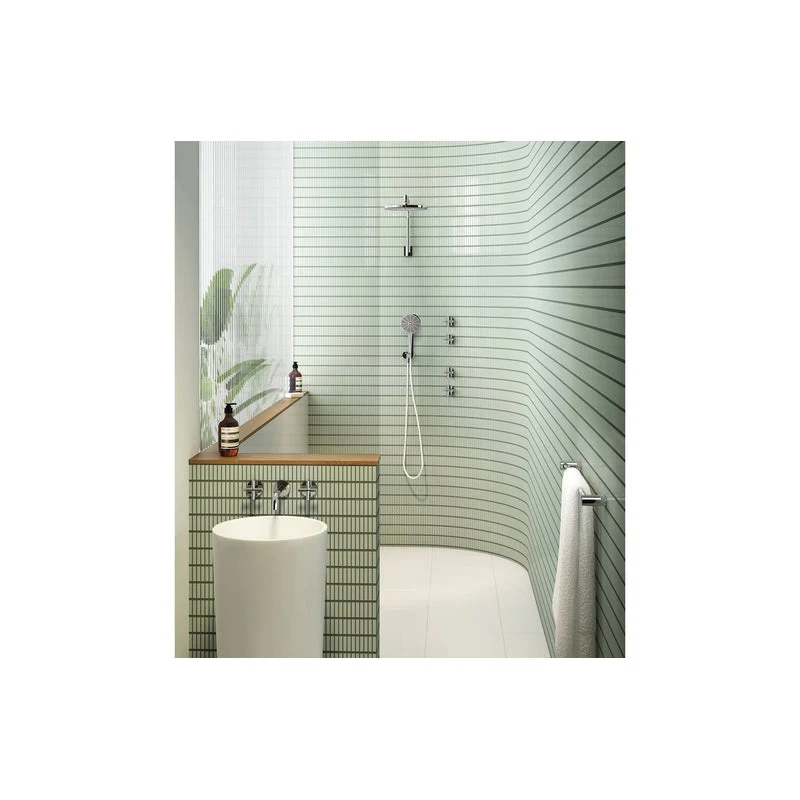 Phoenix Vivid Slimline Plus Wall Basin / Bath Outlet 180mm - Brushed Nickel - Image 4