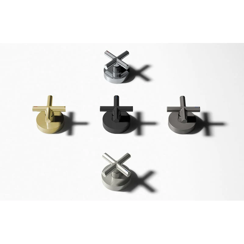 Phoenix Vivid Slimline Plus Wall Top Assemblies 15mm Extended Spindles - Black Matte - Image 6