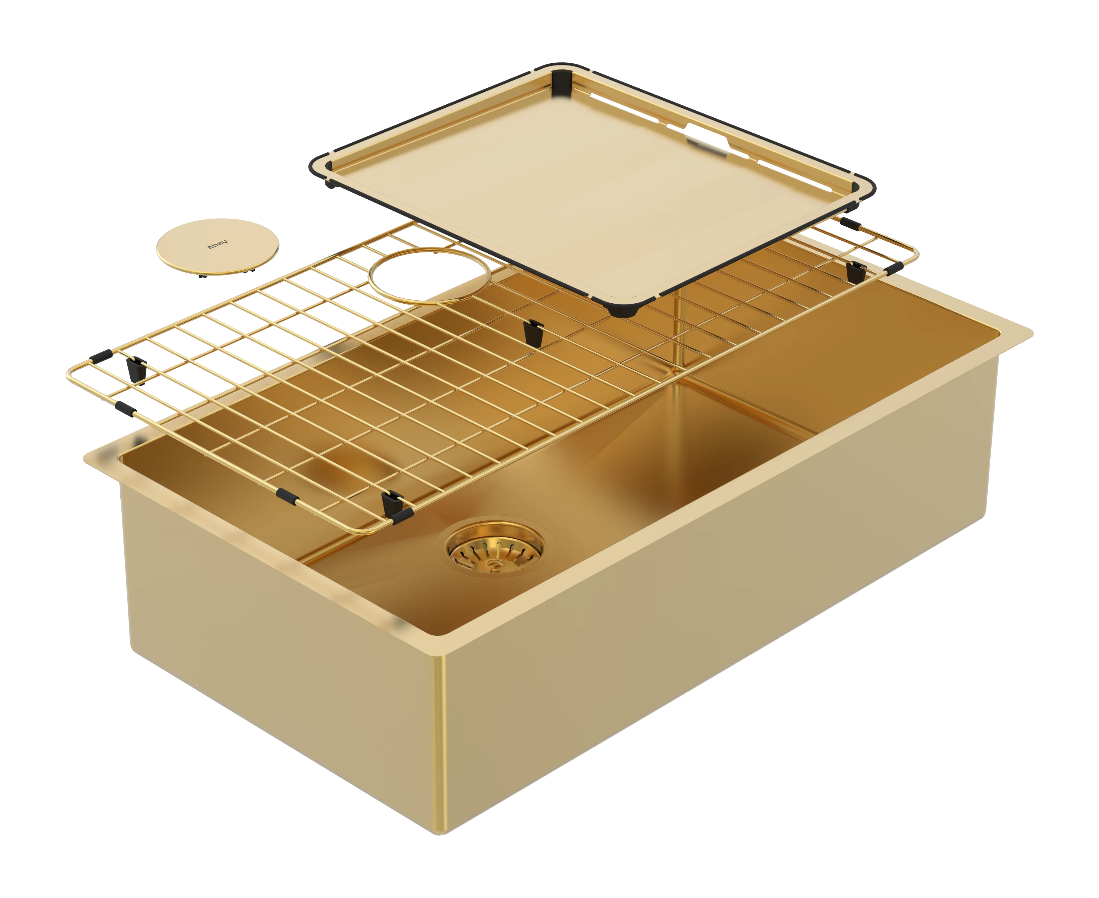 Abey Piazza Large Single Bowl Sink - Eureka Gold