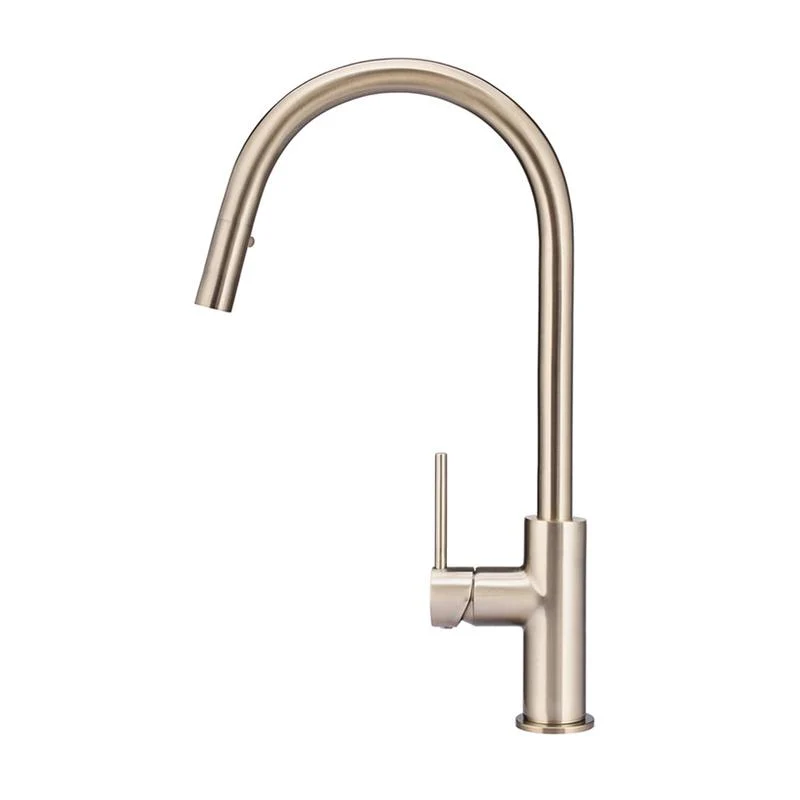 Meir Round Piccola Pull Out Kitchen Sink Mixer Tap - Champagne - Image 2