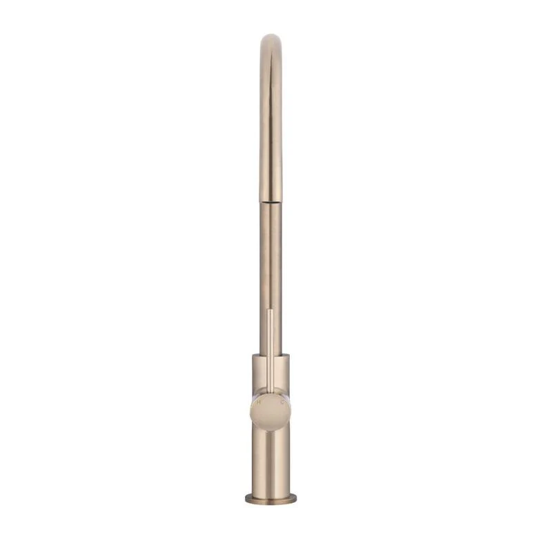 Meir Round Piccola Pull Out Kitchen Sink Mixer Tap - Champagne - Image 5