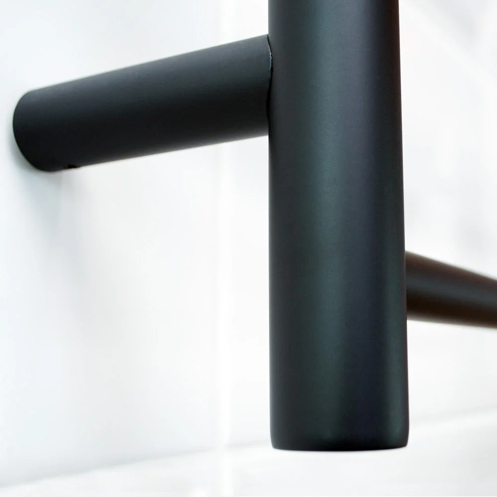 Radiant Heated Round Ladder 430 x 1100mm - Matt Black - Image 2
