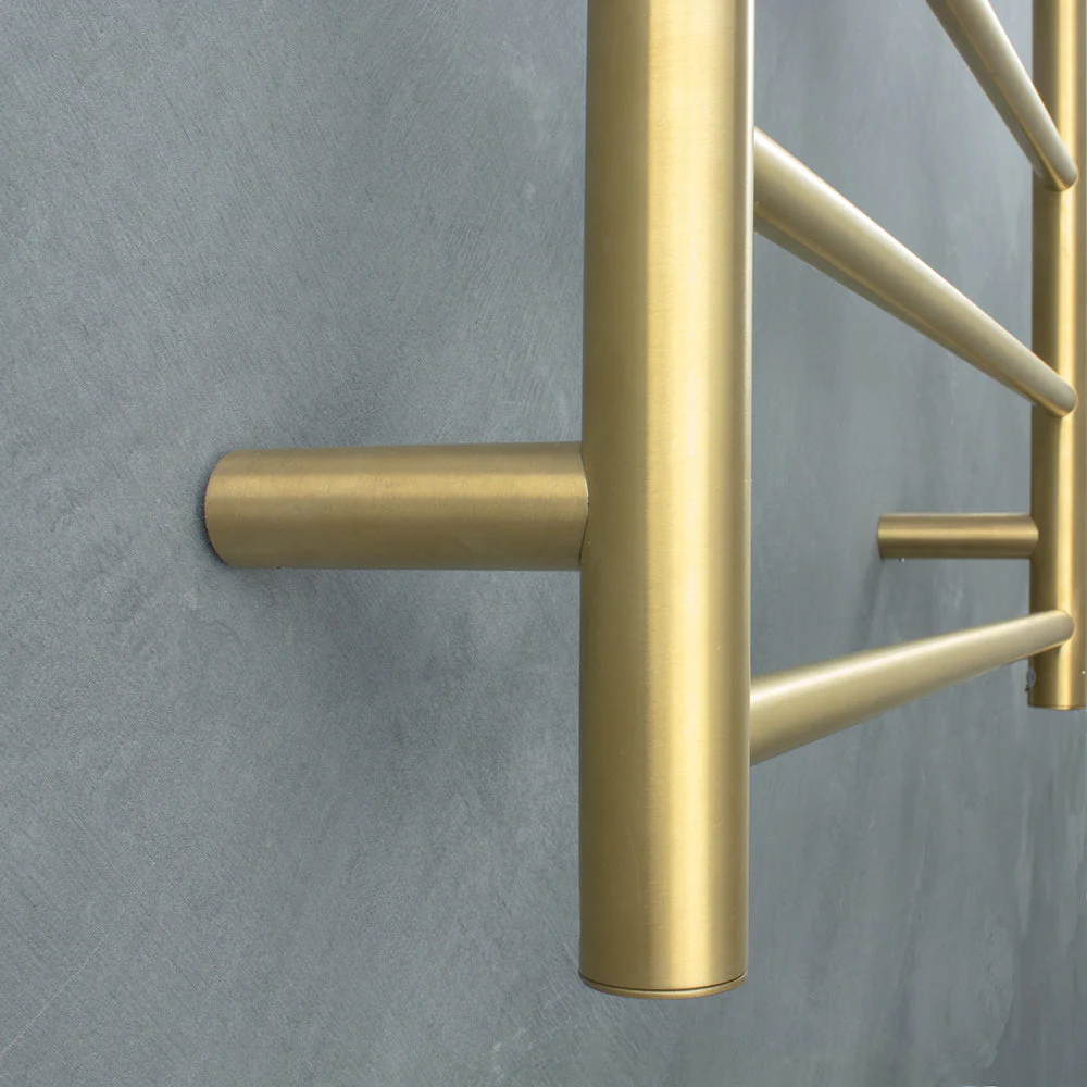 Radiant Heated Round Ladder 750 x 550mm - Brushed Gold - Image 2
