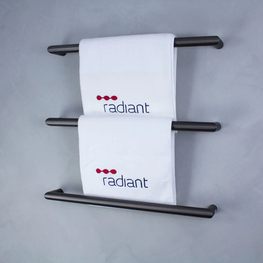 Radiant Low Voltage Single Round Bar 650mm - Gun Metal Grey