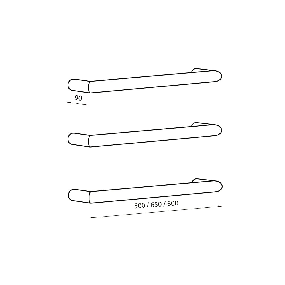Radiant Low Voltage Single Round Bar 650mm - Light Gold - Image 2