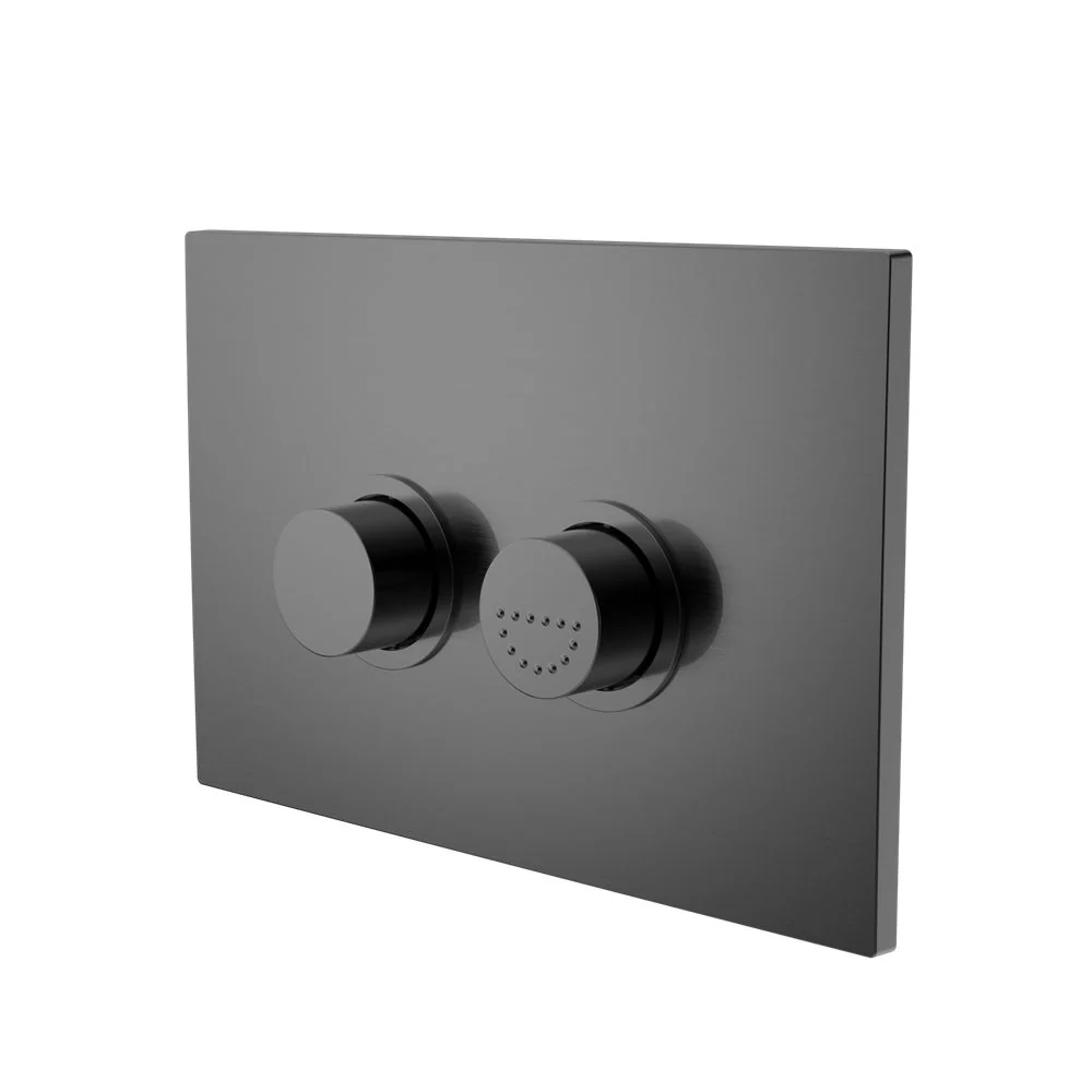 Nero Raised Disabled Care Pneumatic Flush Buttons Plate DDA Compliant - Gun Metal