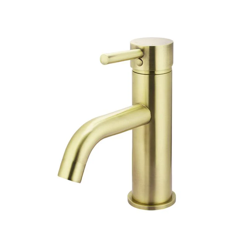 Meir Round Basin Mixer Tap Curved - PVD Tiger Bronze