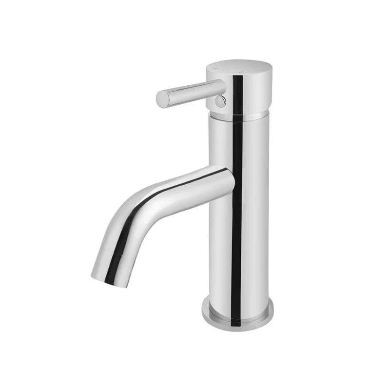 Meir Round Basin Mixer Tap Curved - Polished Chrome