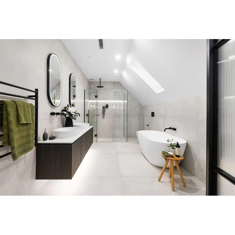Meir Round Ceiling Shower Arm 300mm - Black Matte - Image 4