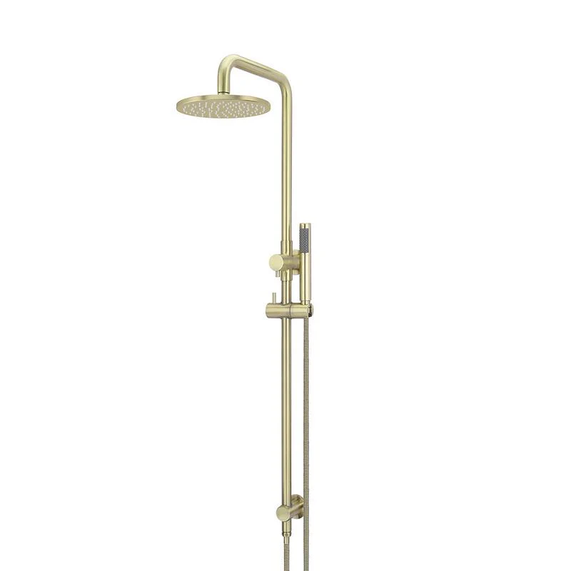 Meir Round Combination / Twin Shower Rail 200mm Rose Single Function Hand Shower - PVD Tiger Bronze