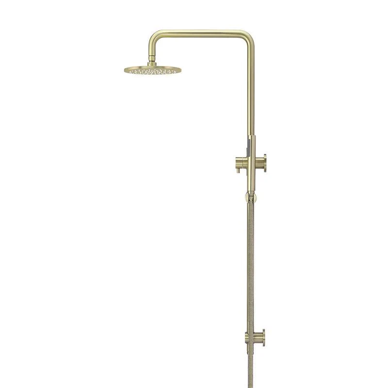 Meir Round Combination / Twin Shower Rail 200mm Rose Single Function Hand Shower - PVD Tiger Bronze - Image 3