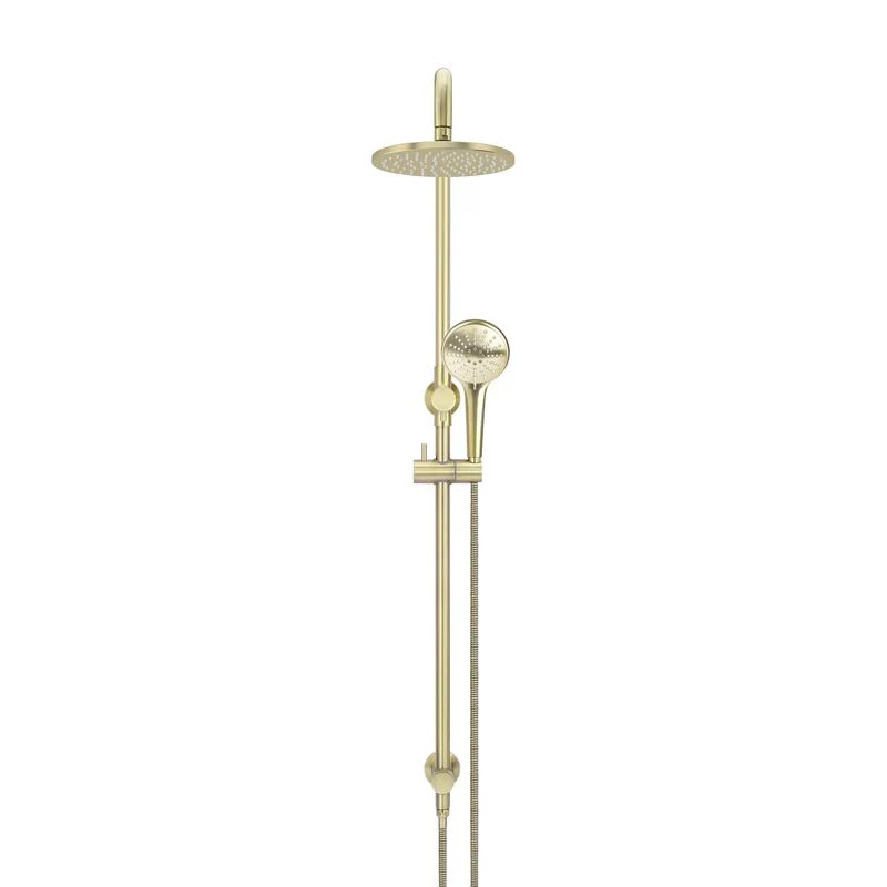 Meir Round Combination / Twin Shower Rail 200mm Rose Three Function Hand Shower - PVD Tiger Bronze - Image 2