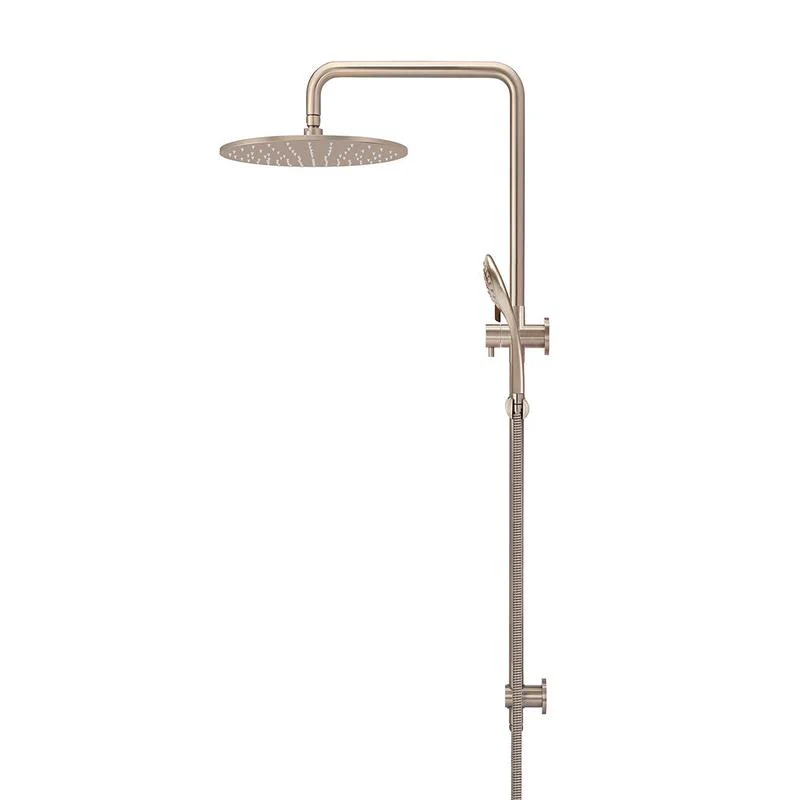 Meir Round Combination / Twin Shower Rail 300mm Rose Three Function Hand Shower - Champagne - Image 2